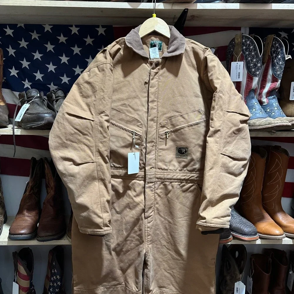 Berne Insulated Coveralls Medium Short Heavyweight Workwear Brown